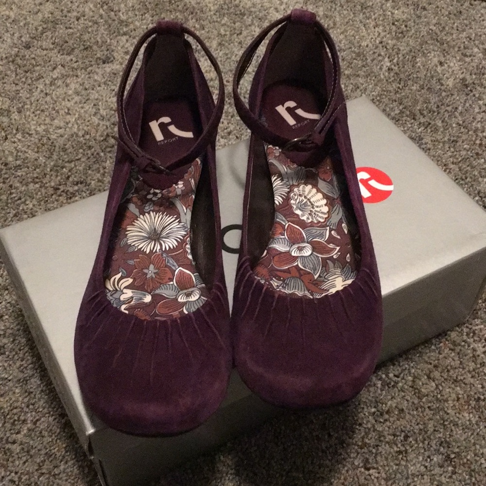 Purple Suede Flats by Report- size 9